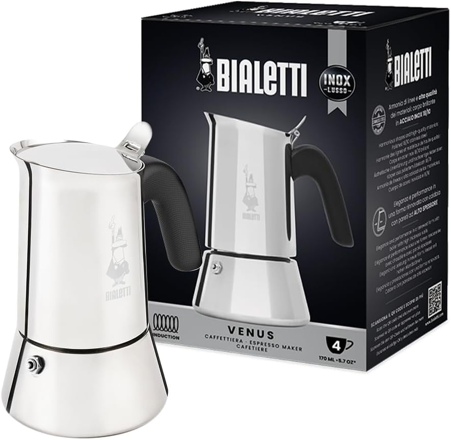 Bialetti Venus – Stainless Steel Induction Moka Pot