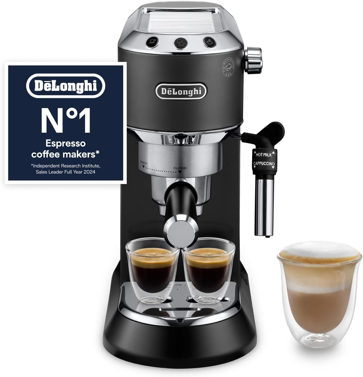 De'Longhi Dedica Style, Traditional Pump Espresso Machine, Coffee and Cappuccino Maker, EC685BK