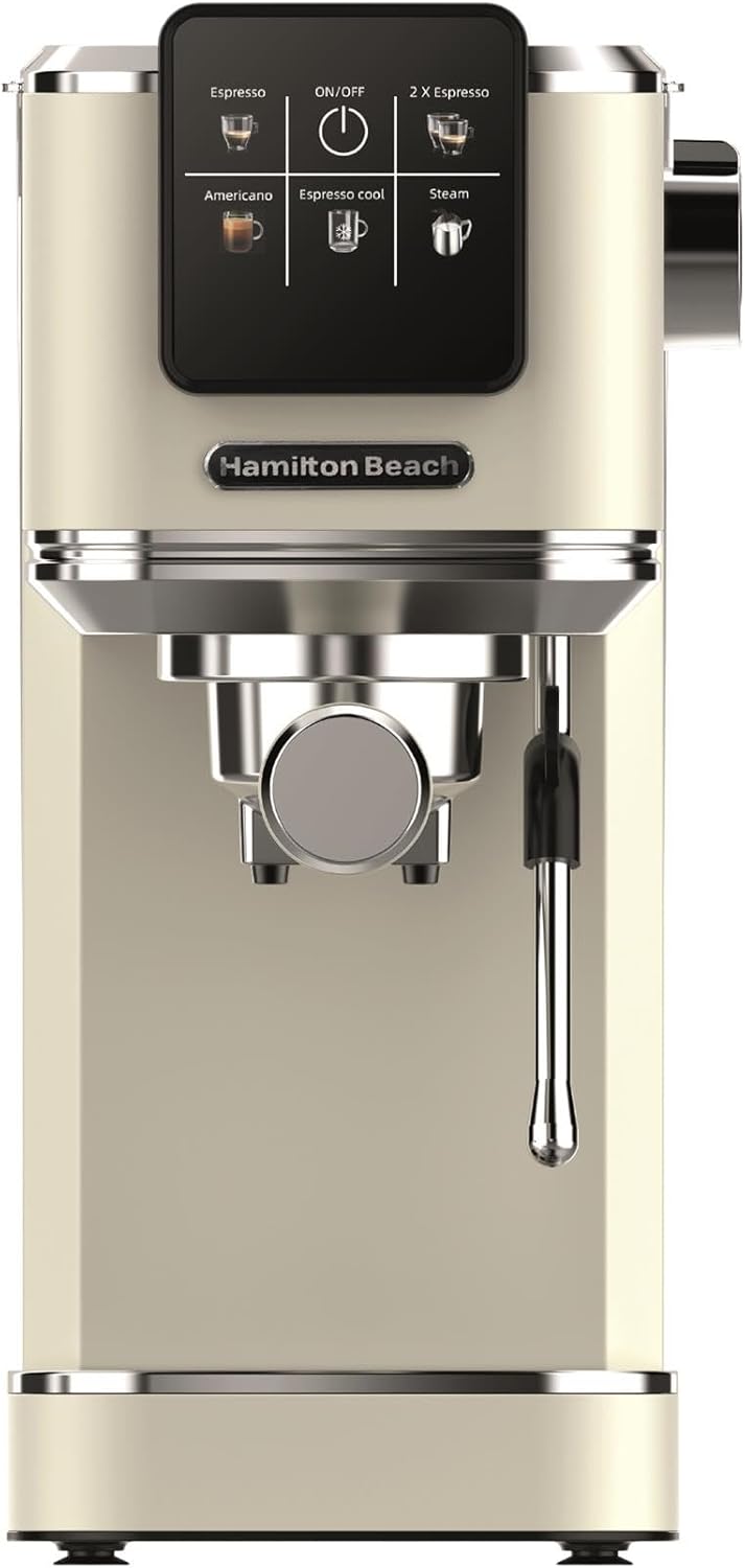 Hamilton Beach BaristaPro Touch 5-in-1 Espresso Machine – Cream