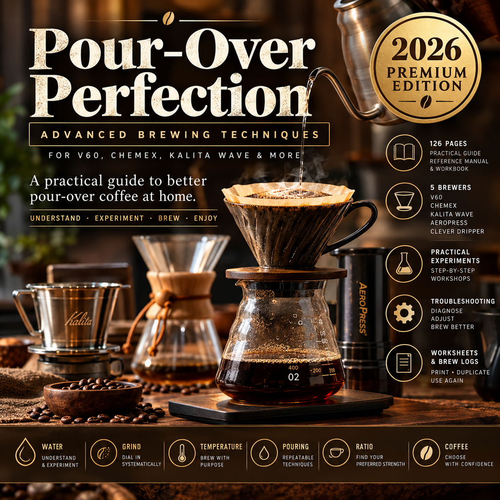 Pour-Over Perfection 2026 Premium Edition advanced coffee brewing guide for V60, Chemex, Kalita Wave, AeroPress and Clever Dripper